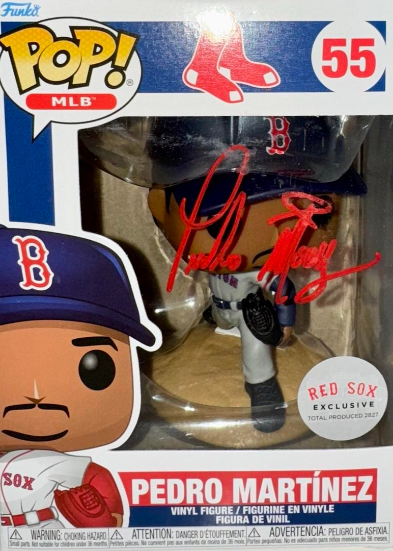 Pedro Martinez Signed Funko Pop #55 (Red Sox) - Beckett COA
